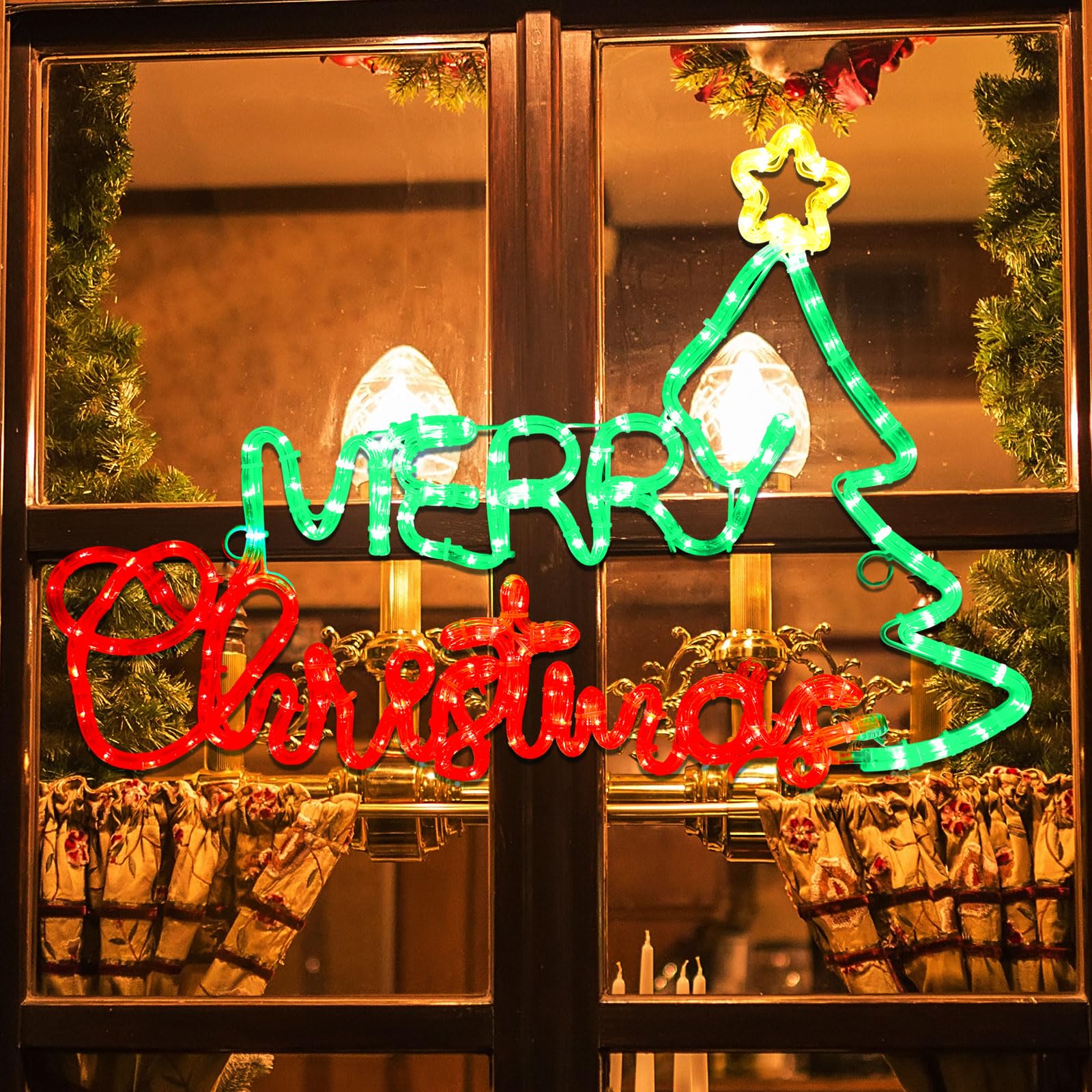 クリスマス飾　メリークリスマス　merry Xmas　LEDネオンサイン Amazon.co.jp: Retisee 24 x 14インチ メリークリスマス ネオンライト